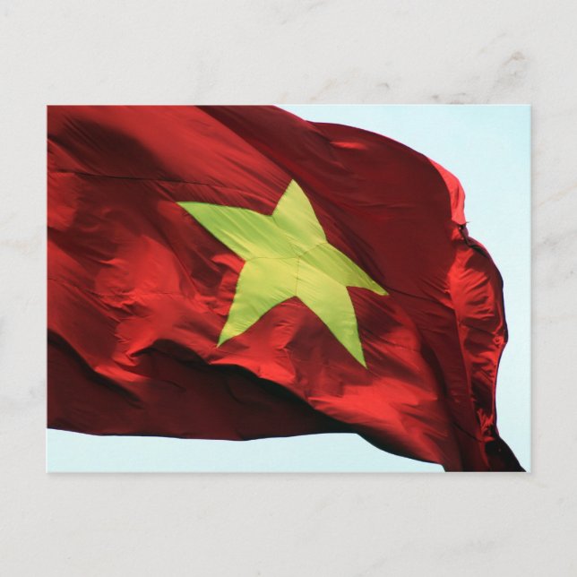 red vietnam flag postcard (Front)