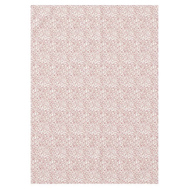 Red Vine Scroll Tablecloth – Holiday Elegance (Front)