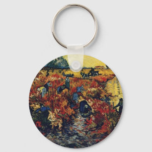 Red Vineyard, Van Gogh, 1888 Key Ring
