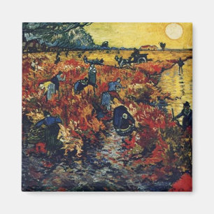 Red Vineyard, Van Gogh, 1888 Magnet