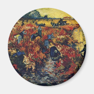 Red Vineyard, Van Gogh, 1888 Magnet