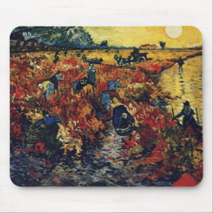 Red Vineyard, Van Gogh, 1888 Mouse Mat