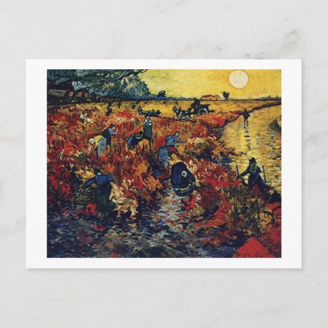Red Vineyard, Van Gogh, 1888 Postcard (Front)