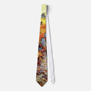 Red Vineyard Van Gogh Fine Art Tie