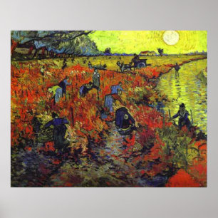 Red Vineyards Poster