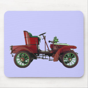 RED VINTAGE CAR,CLASSIC AUTOMOTIVE Blue Mouse Mat