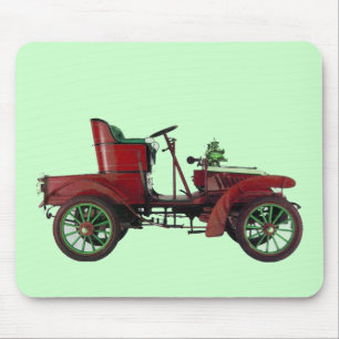 RED VINTAGE CAR,CLASSIC AUTOMOTIVE Green Mouse Mat