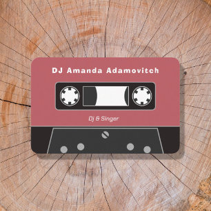 Red Vintage Cassette Tape Business Card