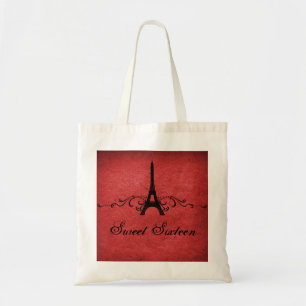 Red Vintage French Flourish Sweet 16 Bag