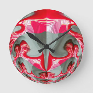 Red Vintage Hakuna Matata round gifts.jpg Round Clock