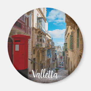 Red vintage mail box in Malta Magnet