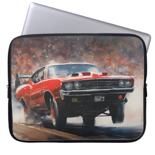 Red Vintage Muscle Car Laptop Sleeve