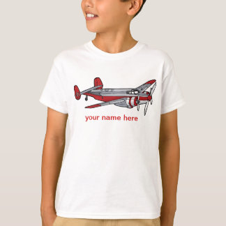 Red Vintage Plane Kids' Basic Shirt