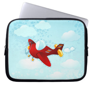 Red vintage plane, laptop sleeve