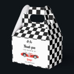 Red Vintage Race Car Boy Birthday Party Favour Box<br><div class="desc">Red vintage race car boy birthday party favour box.</div>