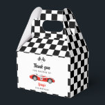 Red Vintage Race Car Boy Birthday Party Favour Box<br><div class="desc">Red vintage race car boy birthday party favour box.</div>