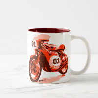 Red Vintage Racing Motorcycle