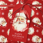 Red Vintage Retro Santa Claus Christmas Gift Tags<br><div class="desc">Add a nostalgic touch to your gifts with these red vintage Santa Claus Christmas gift tags. Featuring a charming retro Santa illustration with festive snowflakes, these tags are perfect for adding personality and warmth to your holiday presents. The classic Santa design against the red background creates a stylish contrast that...</div>