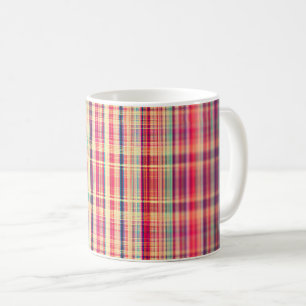 Red vintage rough stripes pattern coffee mug