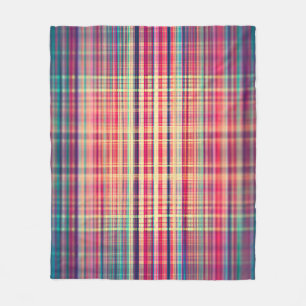 Red vintage rough stripes pattern fleece blanket