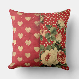 Red Vintage Shabby Chic  Cushion