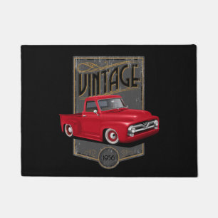 Red Vintage Truck Doormat