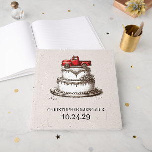 Red Vintage Truck Guest Book