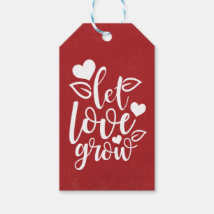 Red Vintage Wedding Love Hearts Bridal Shower Gift Tags