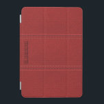 Red Vintage Worn-Out Faux Leather Look iPad Mini Cover<br><div class="desc">Red vintage worn-out leather look pattern. Simple and elegant design with stitching accents(digital image). Customisable text/monogram. Available on many products. In 12 different colours,  but any colour can be requested by email.</div>