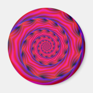 Red Violet and Blue Spiral Magnet