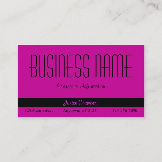 Red Violet Business Card (Front)