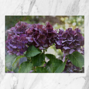 Red Violet Hydrangea Blooms Floral Cutting Board