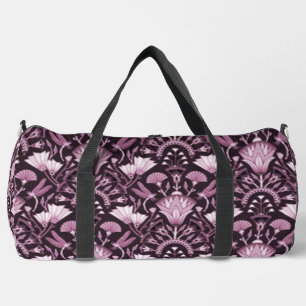 Red-violet Lotus motif pattern Duffle Bag