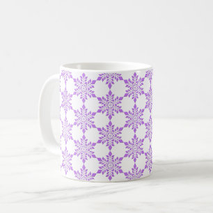 Red-Violet Snowflake Coffee Mug