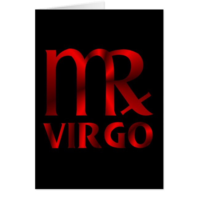 Red Virgo Horoscope Symbol (Front)