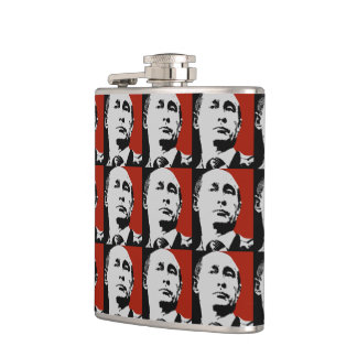 Red Vladimir Putin Hip Flask