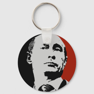 Red Vladimir Putin Key Ring