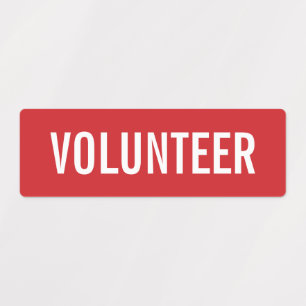 Red Volunteer Badge
