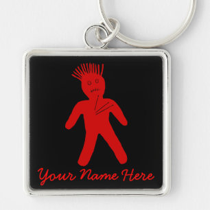Red Voodoo Doll Key Ring