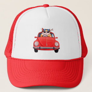 RED VW BUG TRUCKER HAT