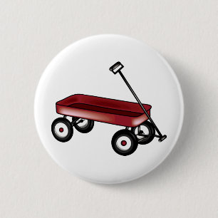Red Wagon 6 Cm Round Badge