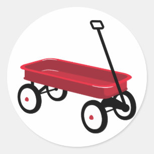 Red Wagon Classic Round Sticker