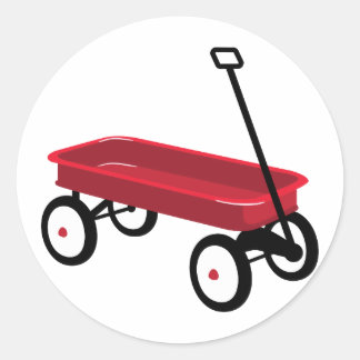 Red Wagon Classic Round Sticker
