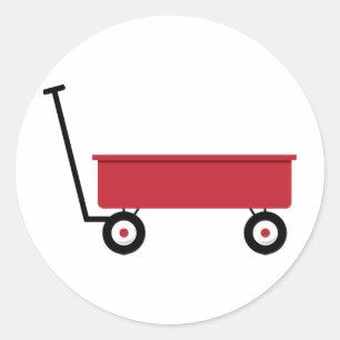 Red Wagon Classic Round Sticker