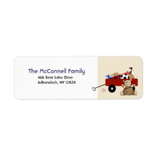 RED WAGON PRINTABLE ADDRESS LABELS