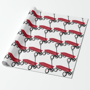 Red Wagon Wrapping Paper