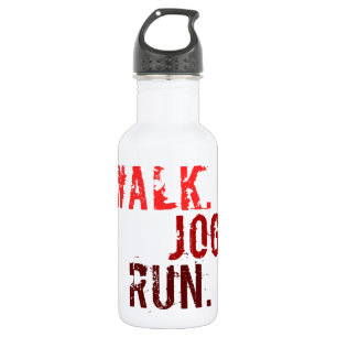 RED WALK JOG RUN (font SMUDGE) 532 Ml Water Bottle
