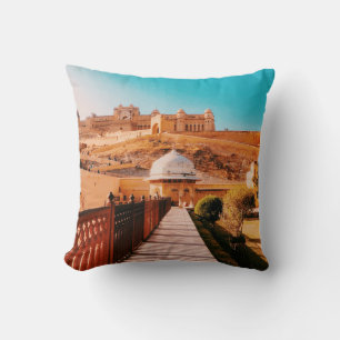 RED WALL FENCE CUSHION