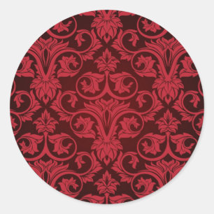 Red wallpaper 2 classic round sticker