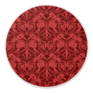 Red Wallpaper Ceramic Knob
